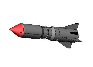 ミサイル（SolidWorks画面キャプチャ）
